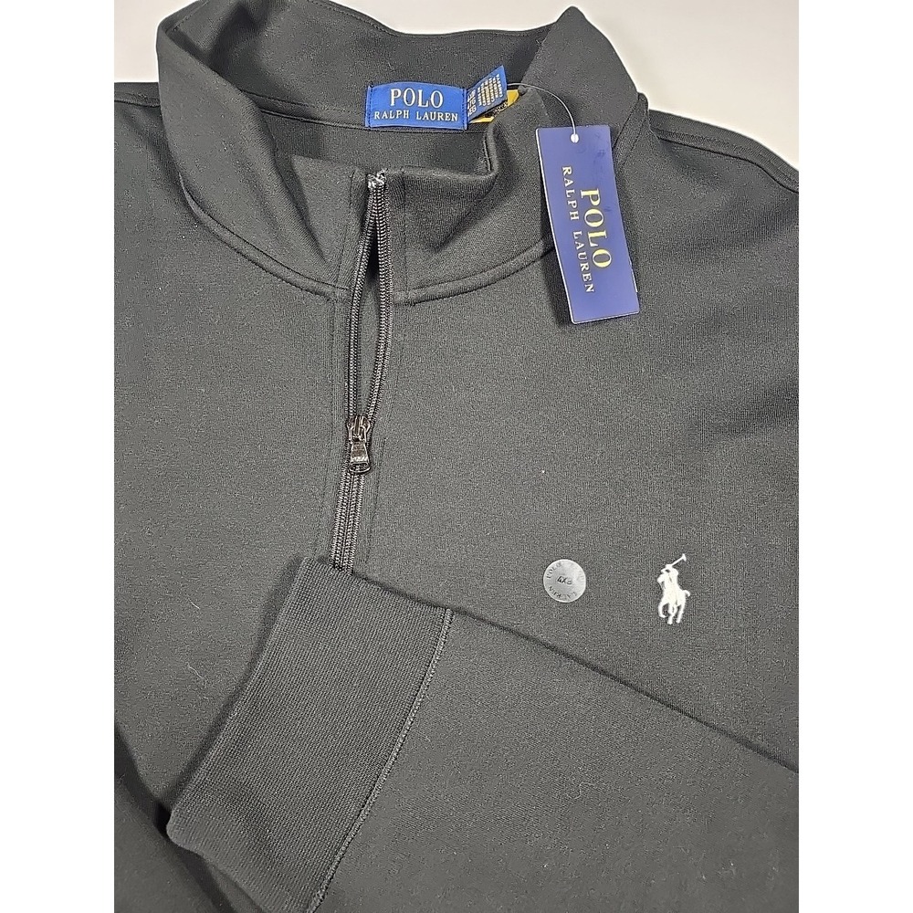 Polo Ralph Lauren Mens 4XLB Plus Black 1/4 Zip Pullover Long Sleeve nwt Sweater